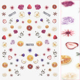 Floral Nail Art Sticker / Fruit Tea Summer Autumn Nail Design