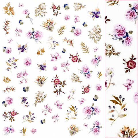 Daily Charme Nail Art | Floral Nail Art Sticker / Camellia Garden