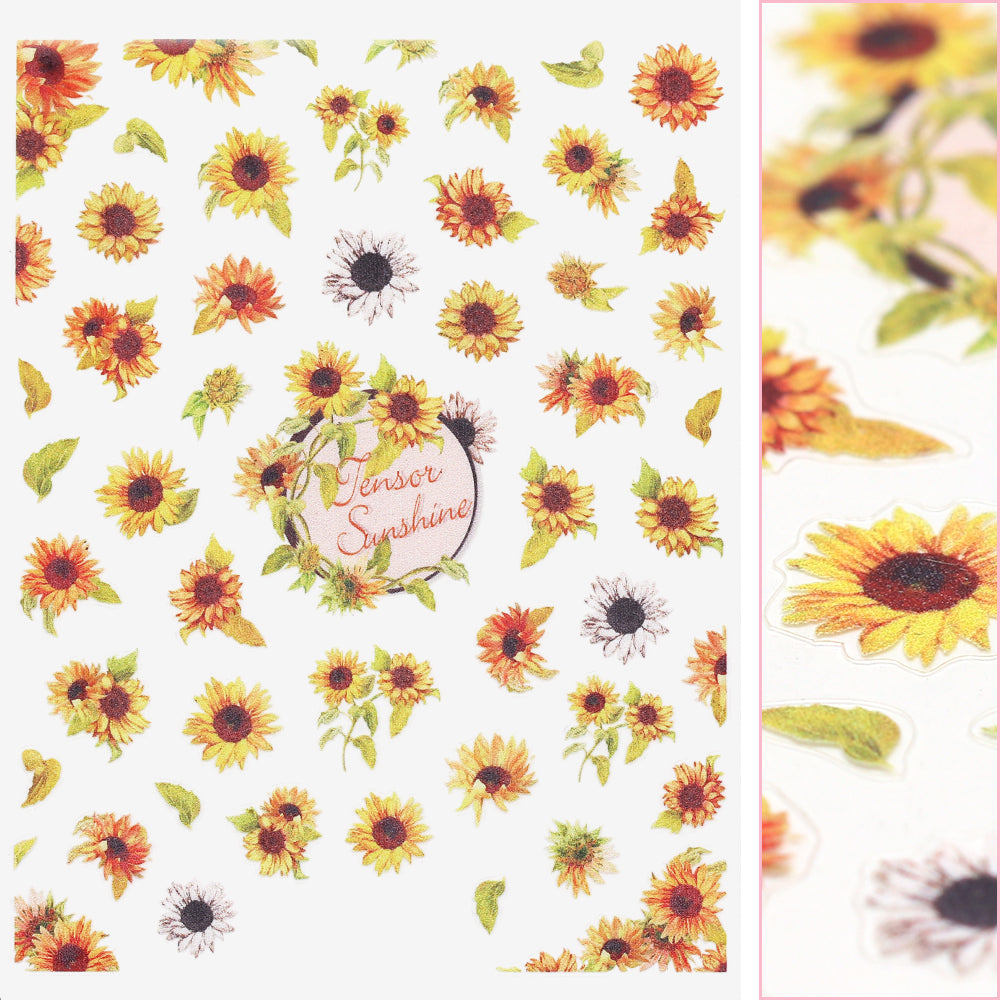 Floral Nail Art Sticker / Sunflower Dreams Summer