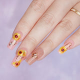 Floral Nail Art Sticker / Sunflower Dreams Summer