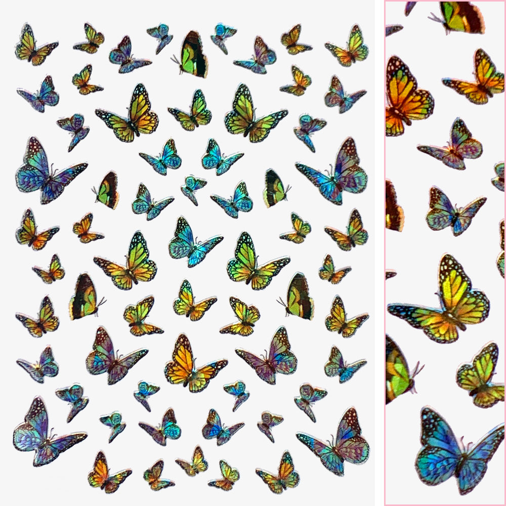 Butterfly Holographic Vinyl Decal, Monarch Butterfly Sticker, Color Shift Butterfly  Decal, Butterfly Decal Sticker 