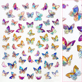 Holographic Butterfly Nail Art Sticker / Swallowtail Summer Spring