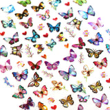 Holographic Butterfly Nail Art Sticker / Amour Love Heart