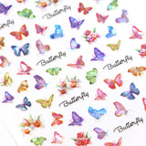 Holographic Butterfly Nail Art Sticker / Daffodils Pastel Rainbow
