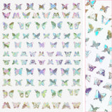 Holographic Butterfly Nail Art Sticker / Flutter / Silver