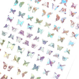 Holographic Butterfly Nail Art Sticker / Flutter / Silver