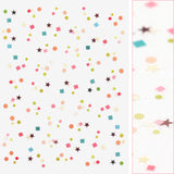 Kawaii Nail Art Sticker / Retro Confetti Dots Square Cute Colorful