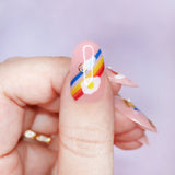 Kawaii Nail Art Sticker / Playful Rainbow Egg