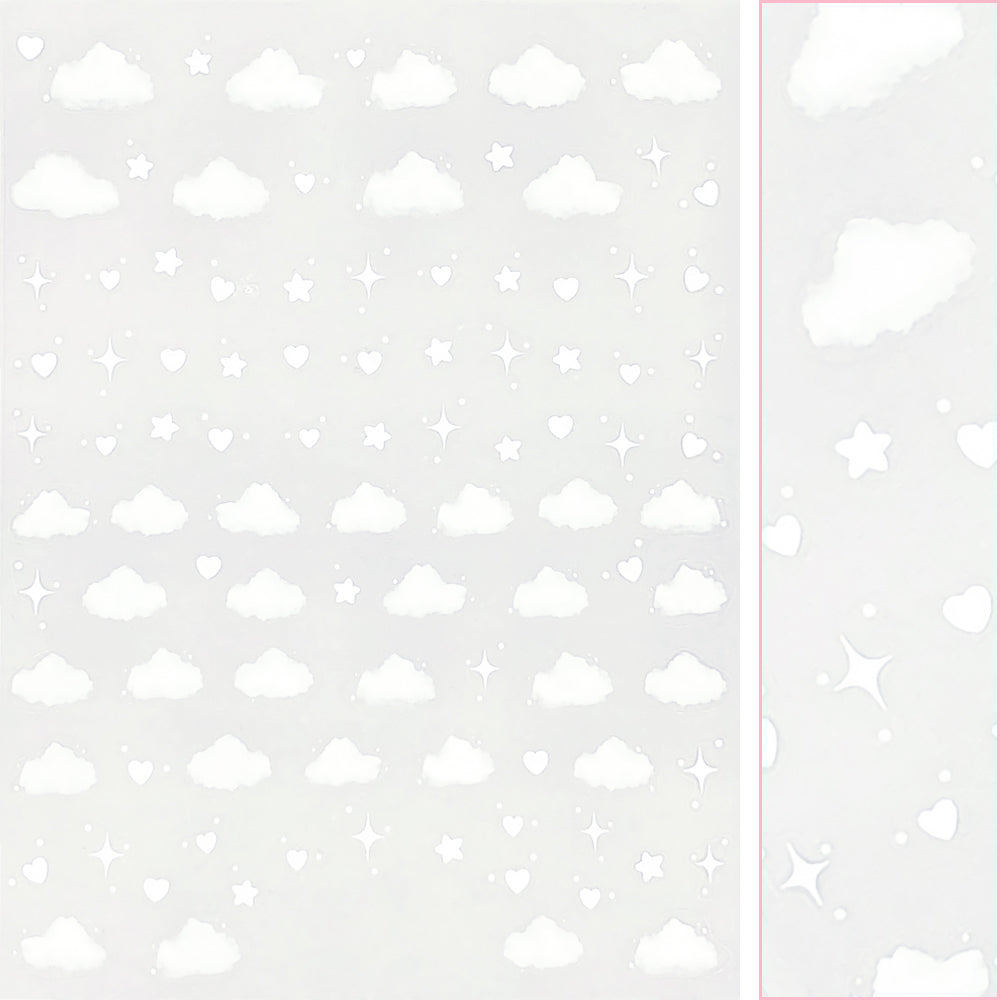 Daily Charme Nail Art | Kawaii Nail Art Sticker / White Dreamy Clouds
