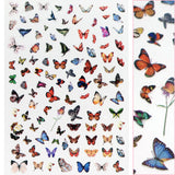 Trendy Butterfly Nail Art Sticker / Oriental Red Blue Dark Fall Autumn Style