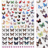 Trendy Butterfly Nail Art Sticker / Exotic Zebra Summer Spring Design