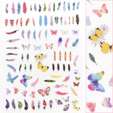 Daily Charme Trendy Butterfly Nail Art Sticker / Feather Floral Summer