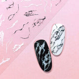 Daily Charme Nail Art | Marble Nail Art Sticker / Black & White