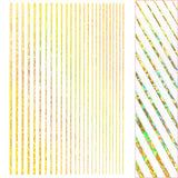 Daily Charme Thin Lines Nail Art Sticker / Holographic Gold Stripes