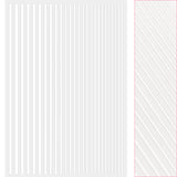 Daily Charme Thin Lines Nail Art Sticker / White Geometric Stripes