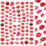 Valentine Nail Art Sticker / Hot Lips Red Sexy Design