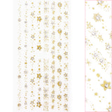 Daily Charme Gold Bejeweled Nail Art Sticker with Crystals / Celestial 