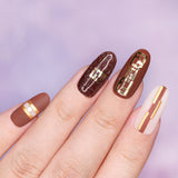 Small Typography Nail Art Sticker / Holographic Gold – Daily Charme
