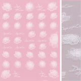 Floral Nail Art Sticker / Lace Roses White Transparent