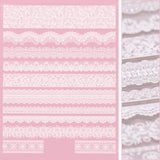 Floral Nail Art Sticker / Laces / White Wedding Nail Design