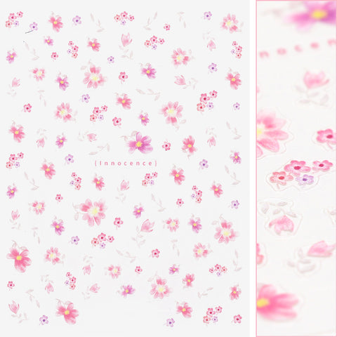 Floral Nail Art Sticker / Blushing Blossoms