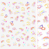 Kawaii Nail Art Sticker / Rainbow Jellyfish Stars Galaxy Moon Decals