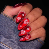 Valentine Nail Art Sticker / Retro Hearts