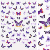 Trendy Butterfly Nail Art Sticker / Lavender Purple Butterflies Decal Trendy Cute
