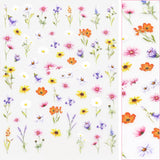 Floral Nail Art Sticker / Flower Child Colorful Wildflower Daisy Purple Yellow Decals