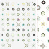 Premium 3D Embossed Nail Art Sticker / Folk Art Pattern / Green