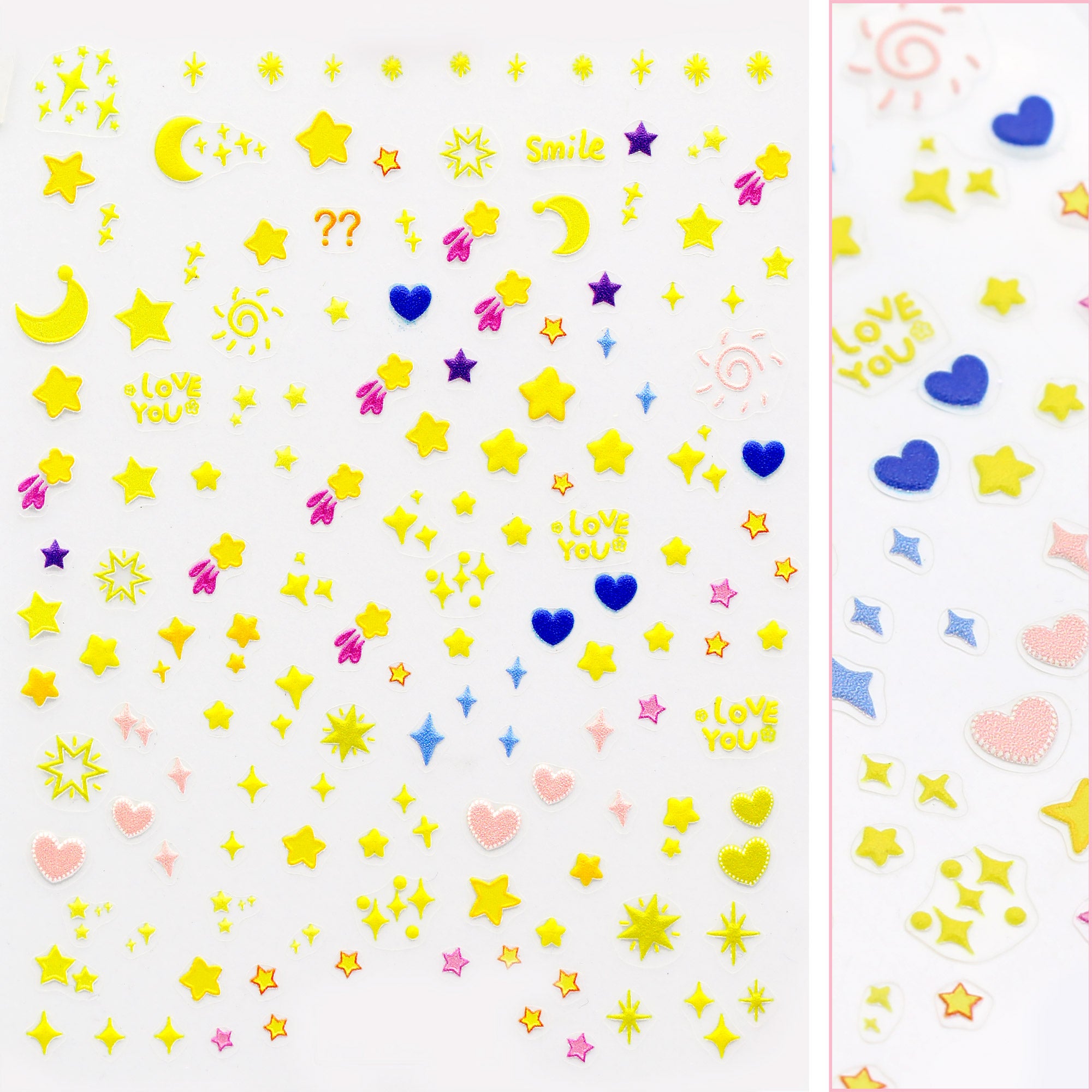 Daily Charme | 3D Embossed Nail Art Sticker / Twinkle Star