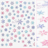 Holiday 3D Embossed Nail Art Sticker / Colorful Snowflake