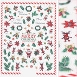Festive Holiday Nail Art Sticker / Luscious Pine Green Wreath