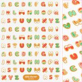 Holiday 3D Embossed Nail Art Sticker / Gingerbread Alphabet