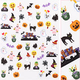 Halloween 3D Embossed Nail Art Sticker / Happy Halloween Pumpkin Fun Nail Supply Quality