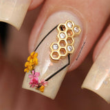Daily Charme Nail Art Charms Lovely Cherry / Zircon Charm / Gold