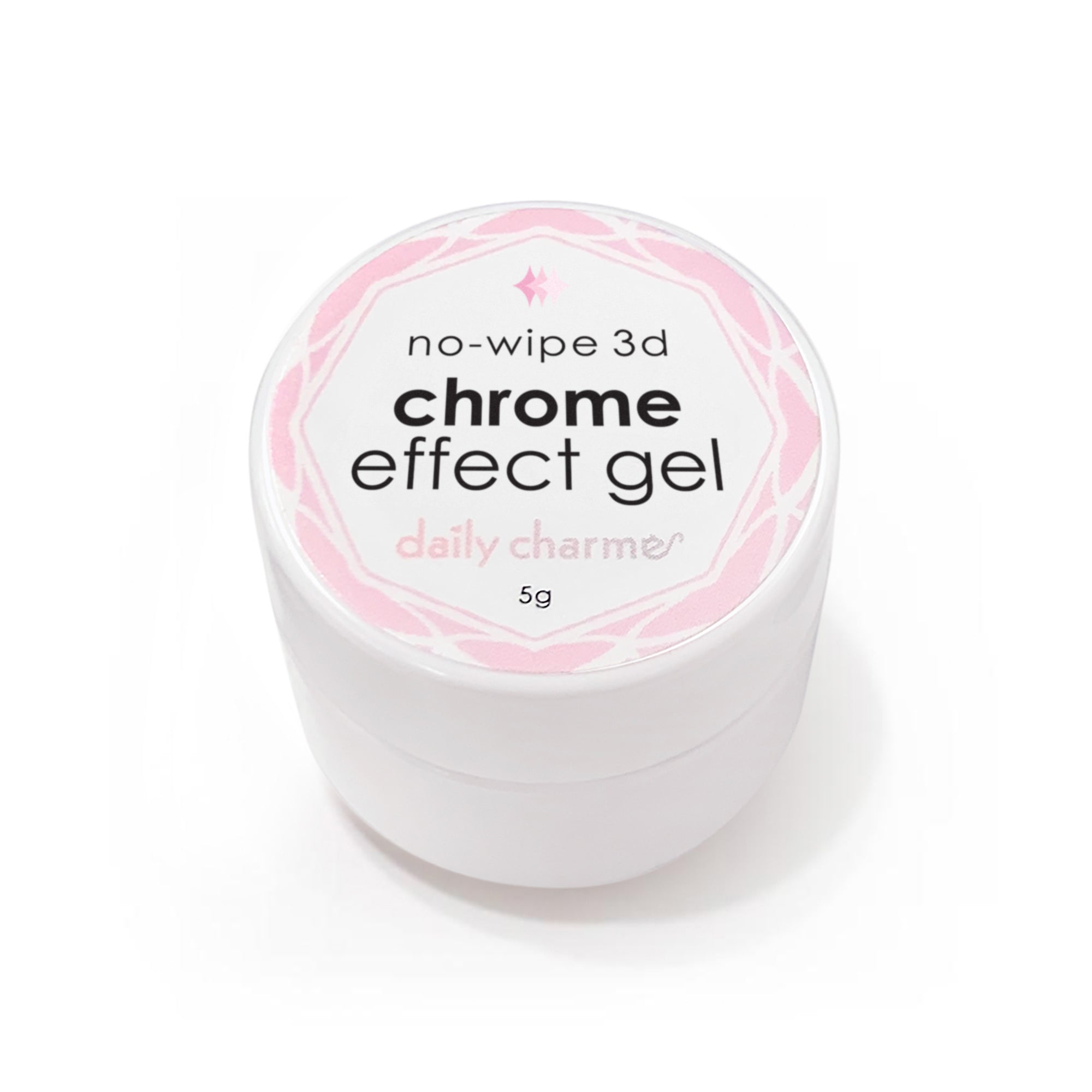 Daily Charme 3D Chrome Effect Gel | Clear No-Wipe Gel for Chrome Nail Art
