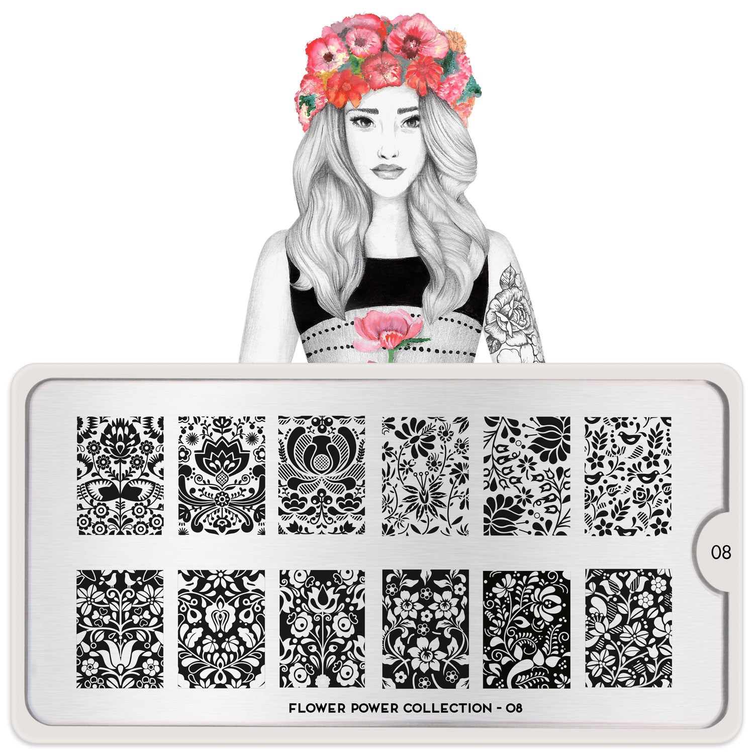 Moyou London Flower Power 08 - Classic Floral Prints Palettes Large