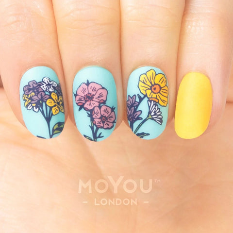 Moyou London Nail Art Stamping Botanical 11 - Life is a Garden