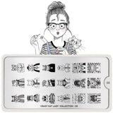 Daily Charme Nail Art Stamping Plate Moyou London Crazy Cat Lady 05 - Cool Cats