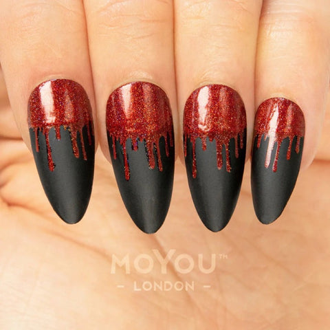Daily Charme Nail Stamping Plate Moyou London Halloween 21 - Spooky Pattern