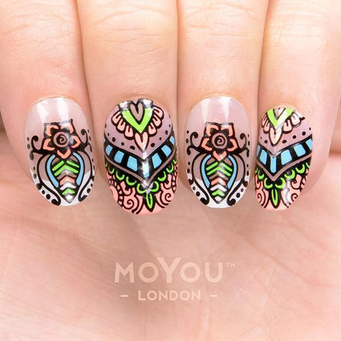 Daily Charme Nail Art Stamping Plate Moyou London Henna 1