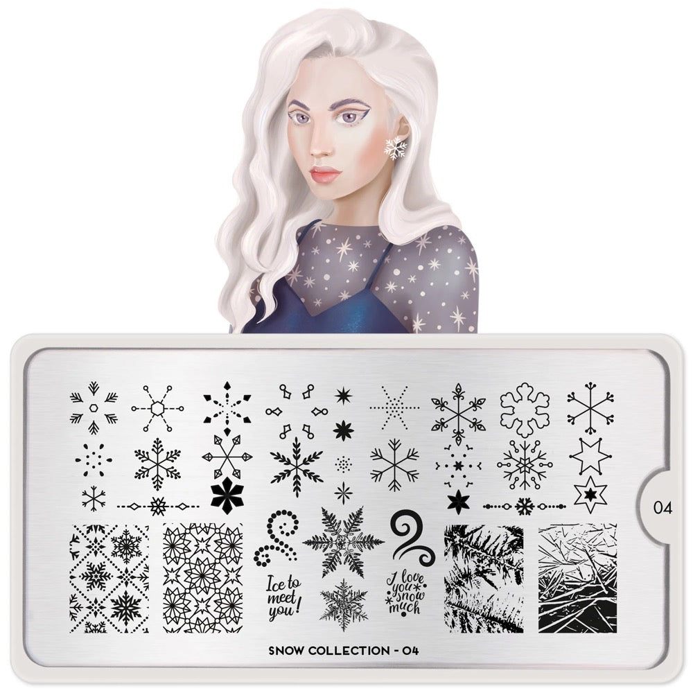 Snow 04 - Ice to Meet You! MoYou London Nail Stamping Plate