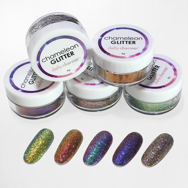 Nail Art Chameleon Color Shifting Glitter / 5 Colors