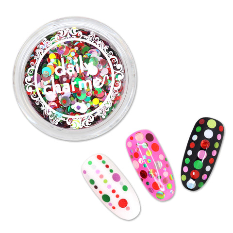 Festive Holiday Glitter Mix / Santa Baby Red Pink Green Christmas Nail Design