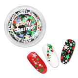 Festive Holiday Glitter Mix / Jingle Bell Rock Holographic Star Nail Design