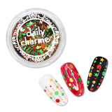 Festive Holiday Glitter Mix / Deck the Halls Holo Tinsel Bars Dots Stars Nail Art