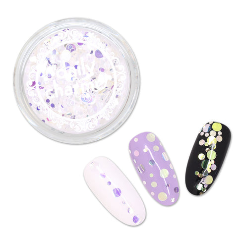 Super Shine Iridescent Round Glitter Dot Mix Nail Art Confetti