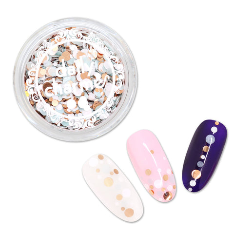 Sparkling Ice Confetti Glitter Dot Mix Rose Gold Nail Art