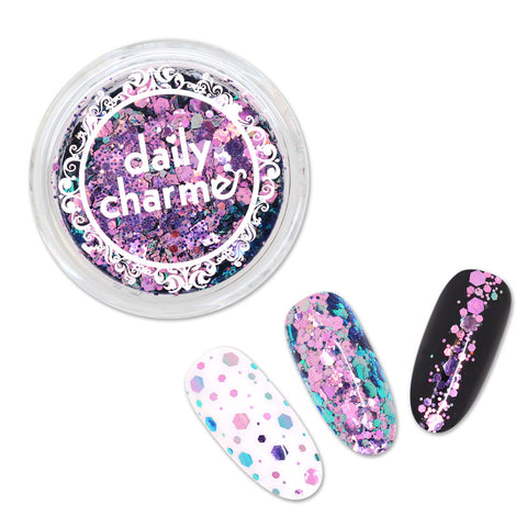 Chameleon Glitter Hex Mix / Andromeda Purple Teal Nail Art